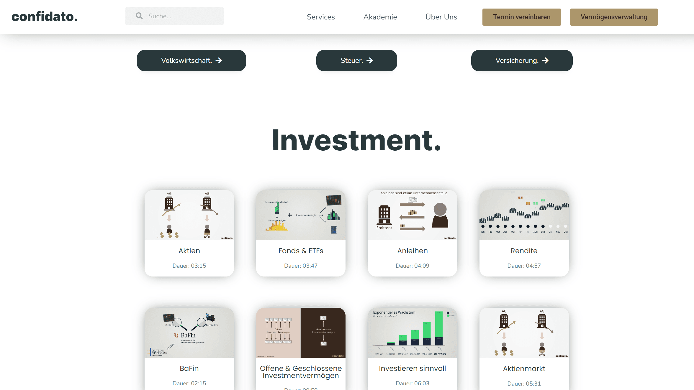 Website and Learning Platform for Finance